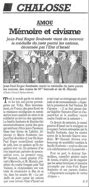 sud ouest 2001