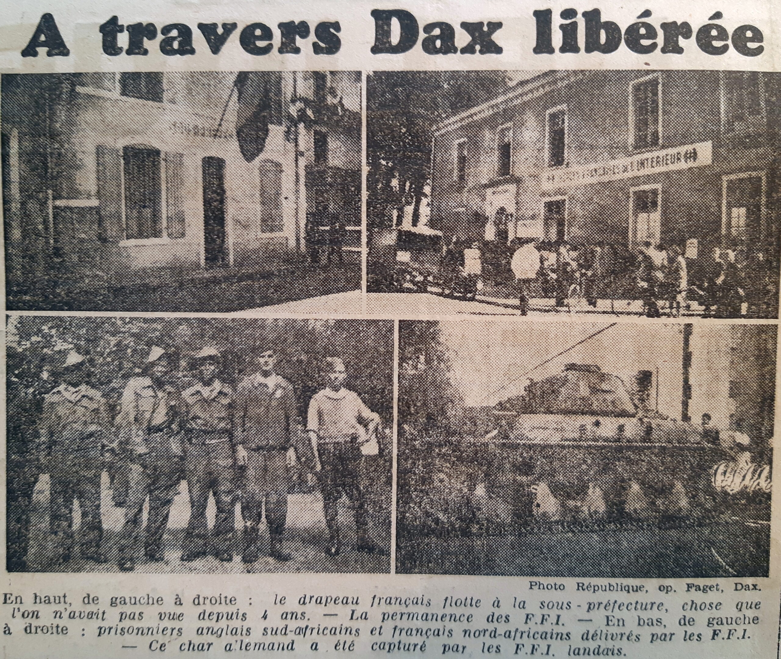 1944 09 15 environ dax libération prisonniers char