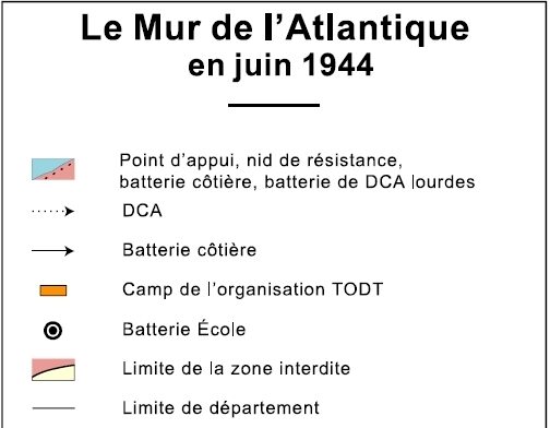 carte mur atlantique légende